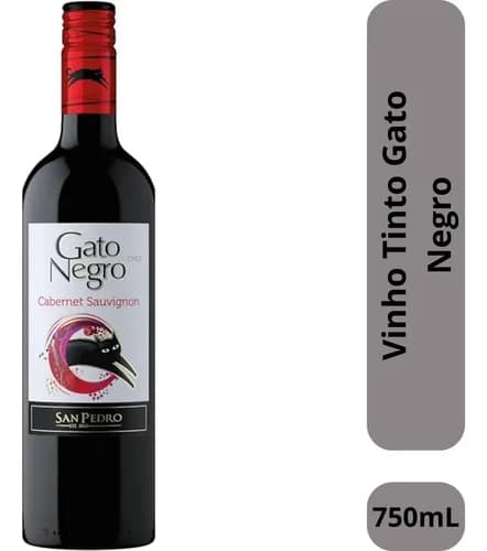 Vinho Chileno Tinto Cabernet Sauvignon 750ml Gato Negro