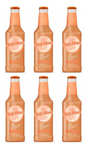 Pink Moon Vinho Frisante 275ml Sabor Pessego Com 6 Unidades