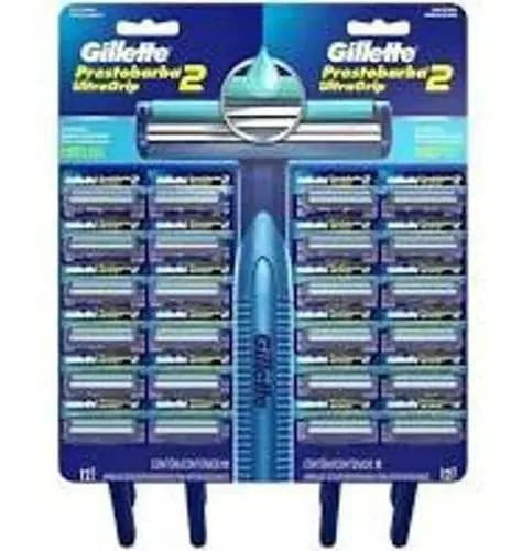 Gillette Prestobarba Ultragrip Cabeça Fixa Cartela Com 24 Unidades Cabo Azul